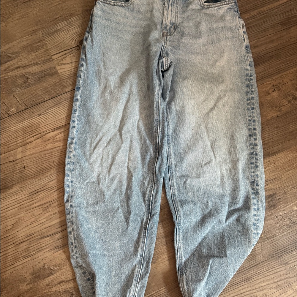 American Eagle Outfitters Light Blue Women Barrel Jeans